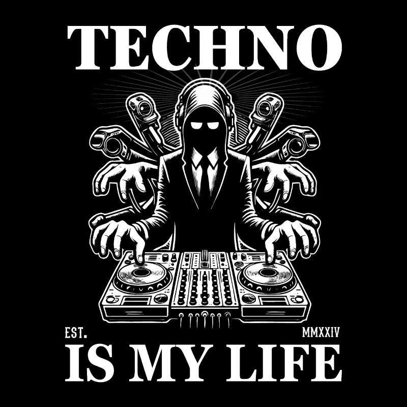 Techno is my Life - DJ aux multiples bras