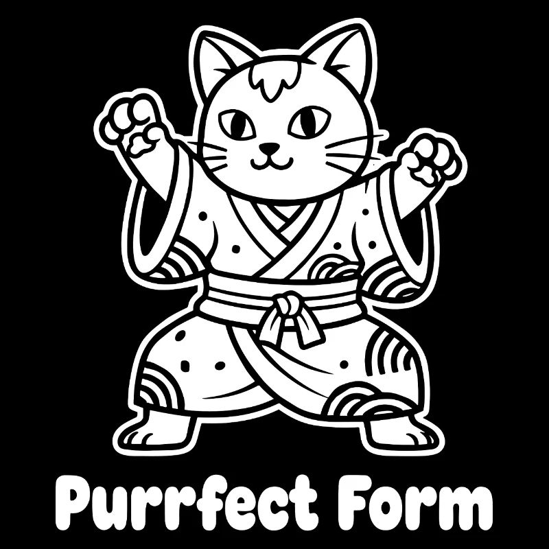 Kampfkunst Katze Purrfect Form Design