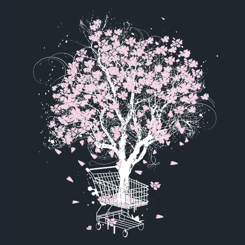 Cerisier en fleurs dans le panier