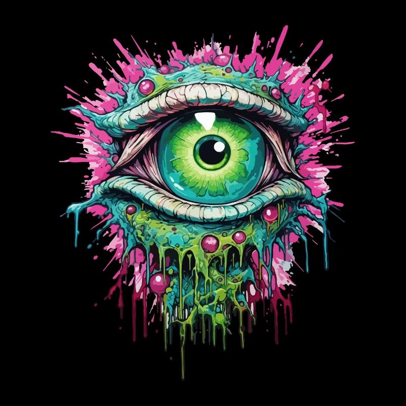 Psychedelic Eye Colorful LSD Drug Trip