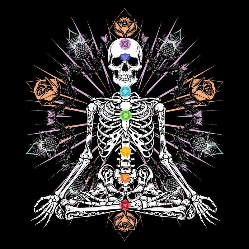 Skelett Chakra Gothic Meditation
