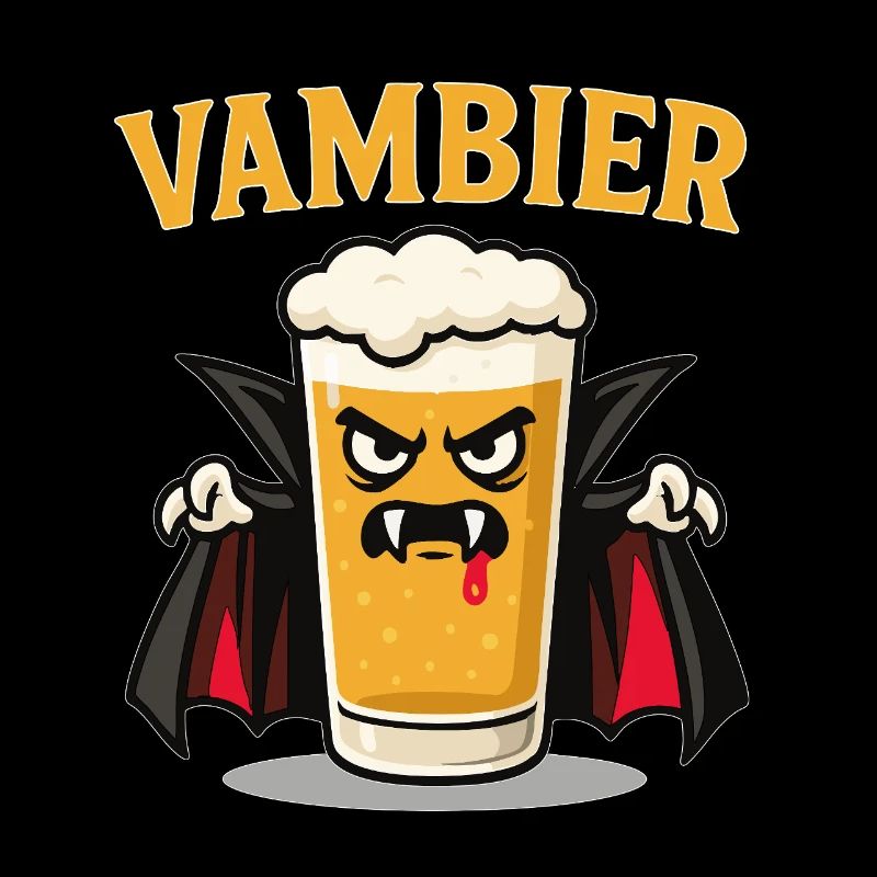 Vambier Vampire Bière Jeu de mots Halloween