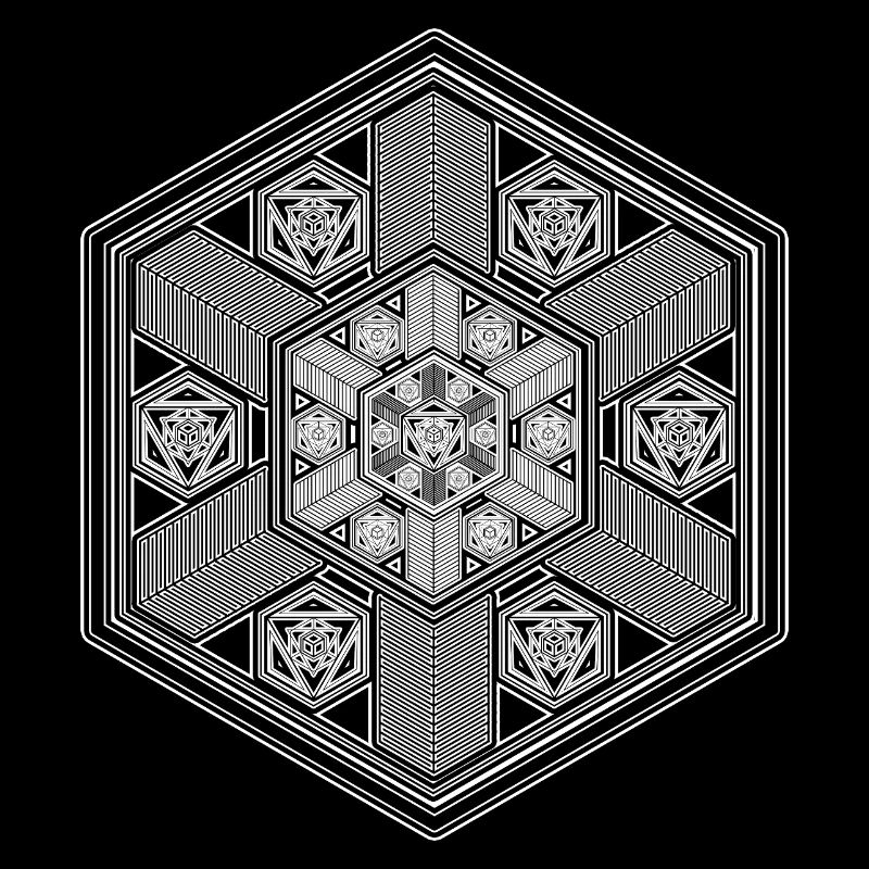 Yoga Meditation Geometry Hexagon Mandala Pattern