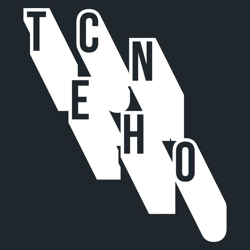 Techno-Musik geometrisches Logodesign