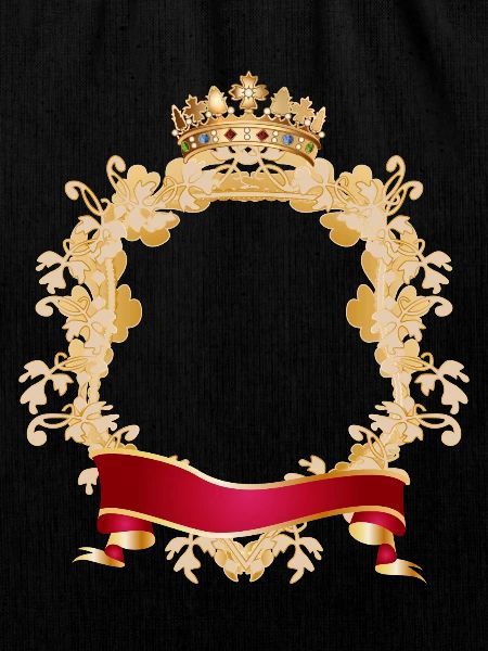 Royal ramme i våbenskjold stil med krone