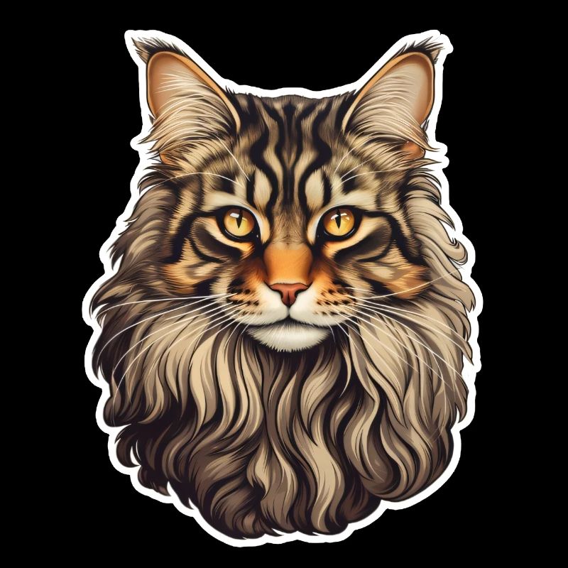 Tête de chat Maine Coon