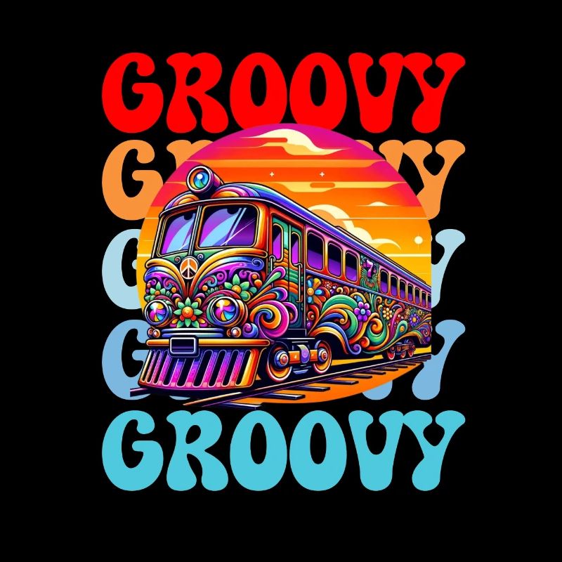 Groovy Psychedelischer Bus