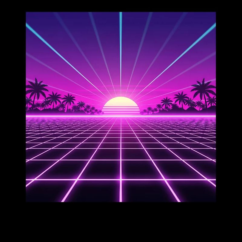 Sonnenuntergang Neon Retrogrid back to 90s