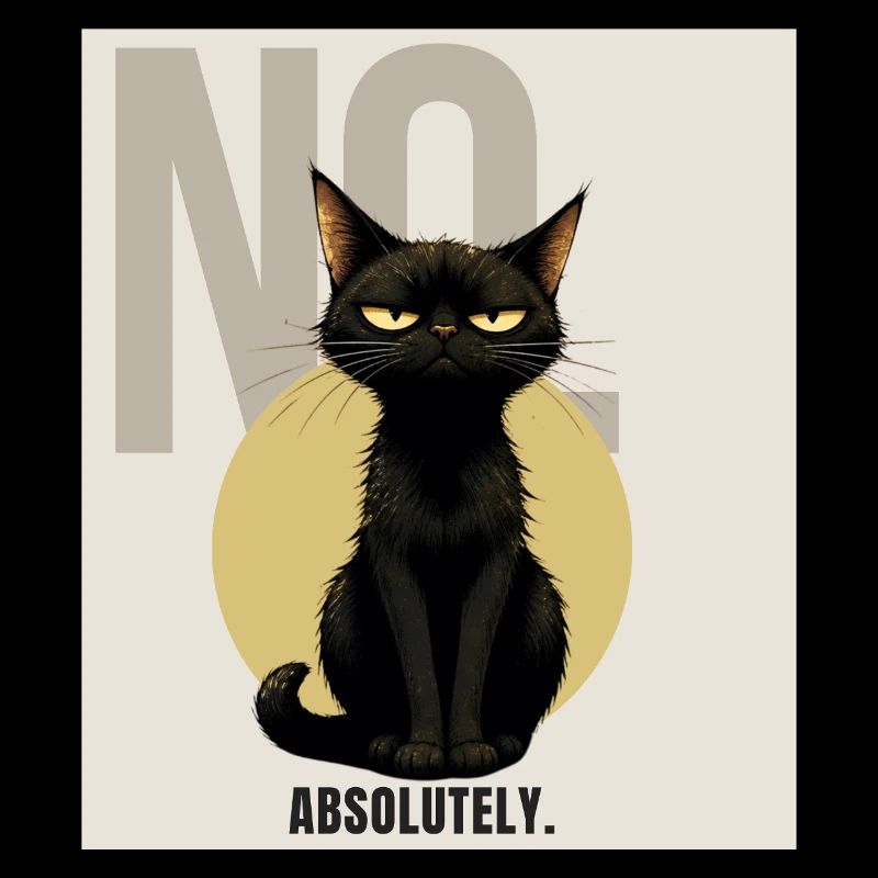 NON. – Sarcastique Chat Noir Design
