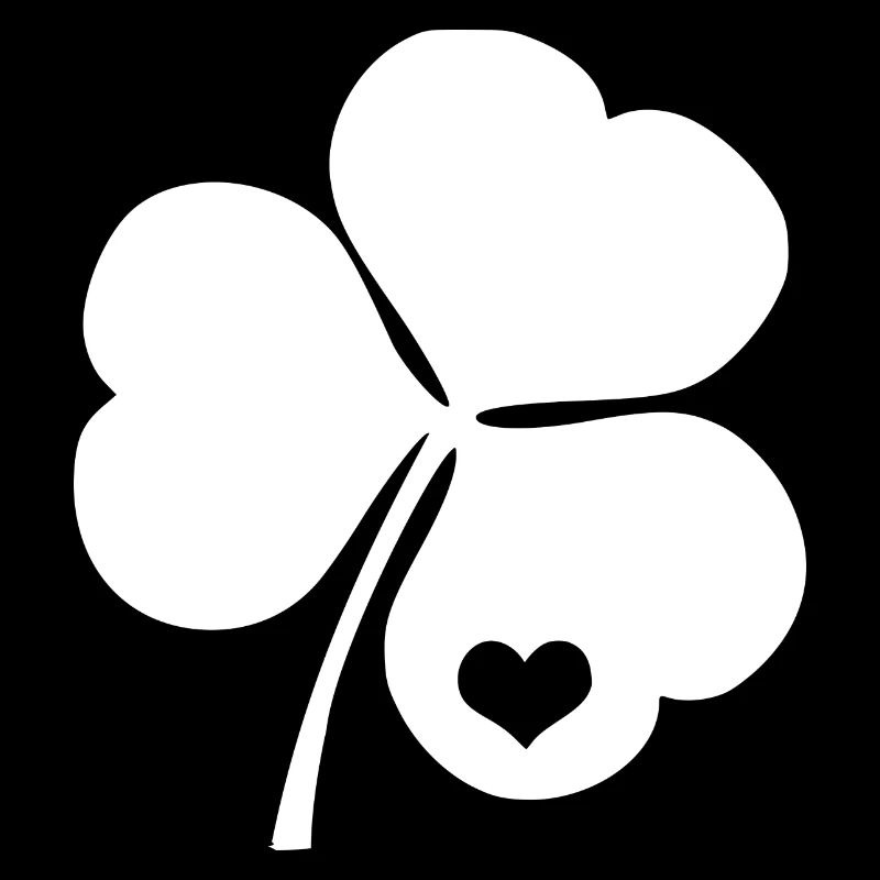 Irish trefoil clover with heart