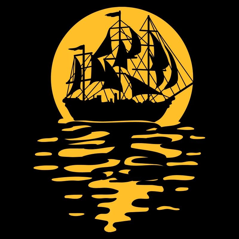 Sailing ship silhouette design