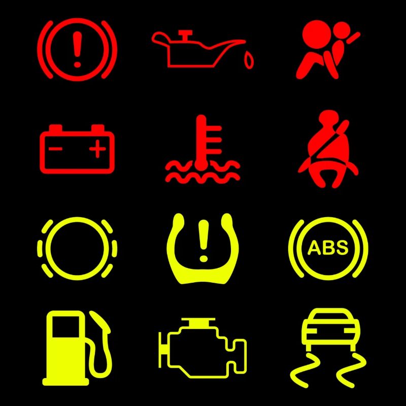 Car indicator lights abstract motif