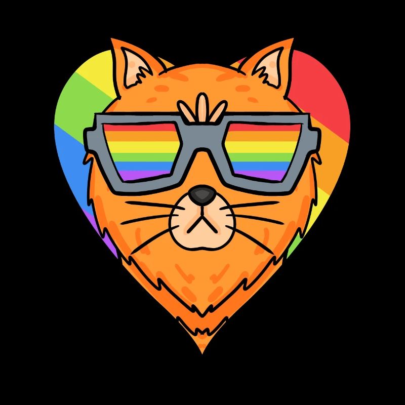 LGBT Katze Maine Coon Regenbogen