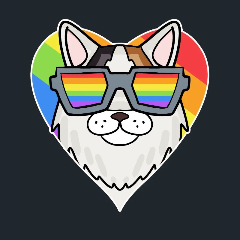 LGBT Katze Türkisch Van Regenbogen
