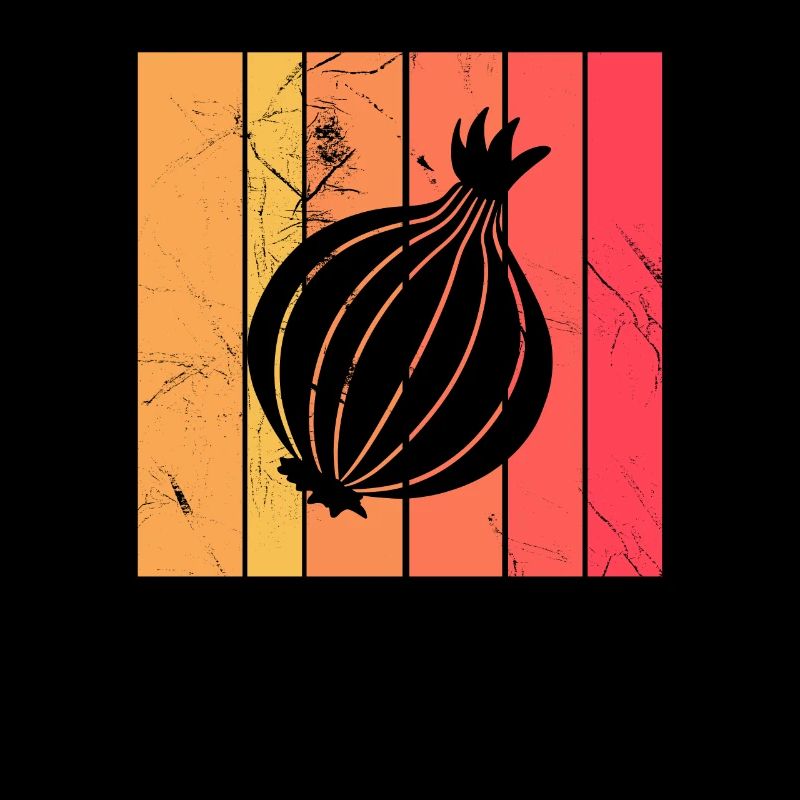 Oignon Lover Retro Vegetables Vegan Idée cadeau