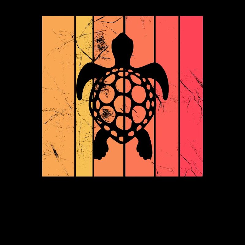 Turtle Retro Animal Sea Reptile Gift idea
