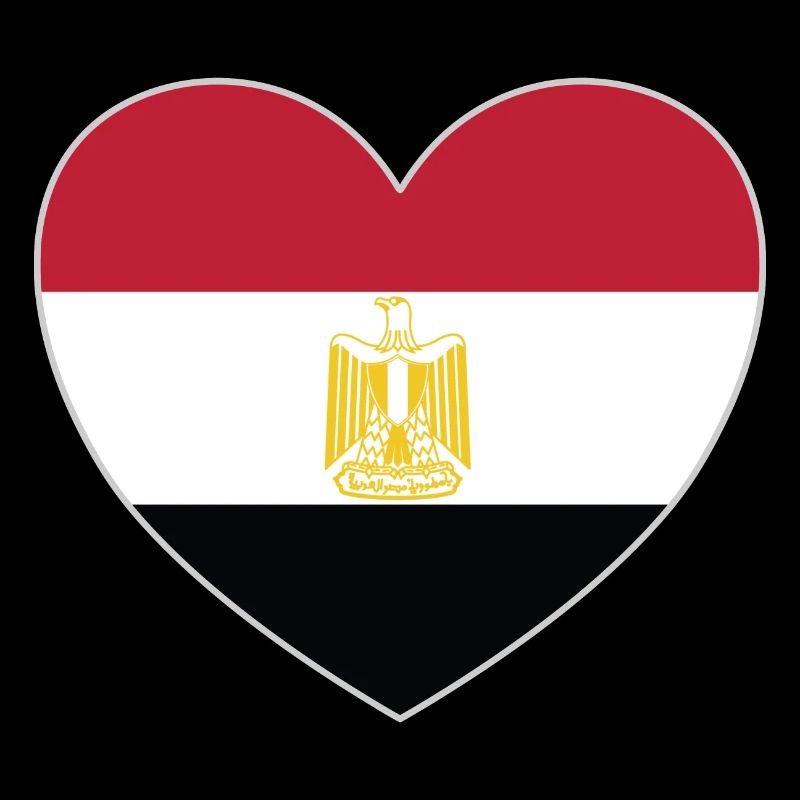 Egypte Drapeau Coeur
