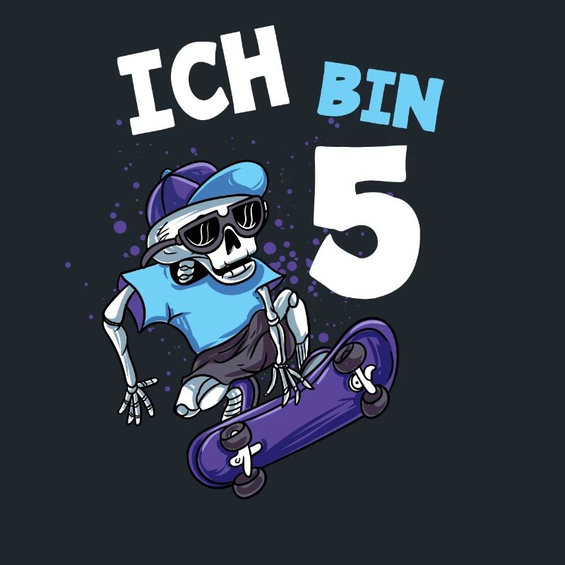 Ich bin 5 Jahre Skateboard 5. Geburtstag