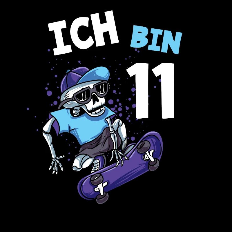 Ich bin 11 Jahre Skateboard 11. Geburtstag