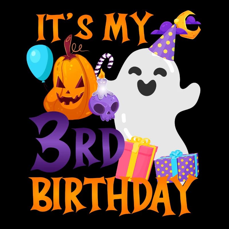 Es Ist Mein 3. Geburtstag Spooky Ghost Halloween