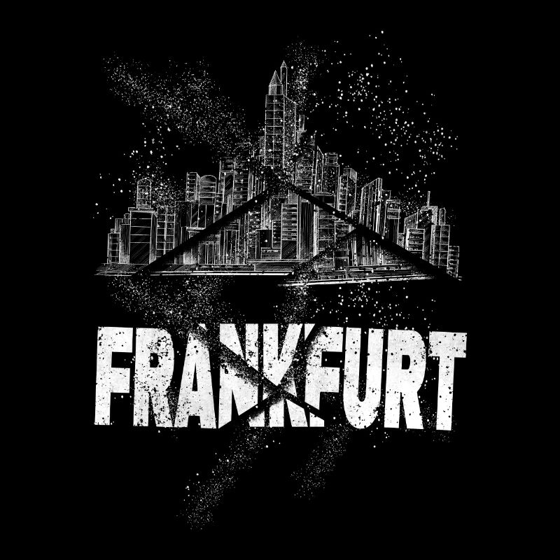 Frankfurt Germany City Skyline Grunge Splash