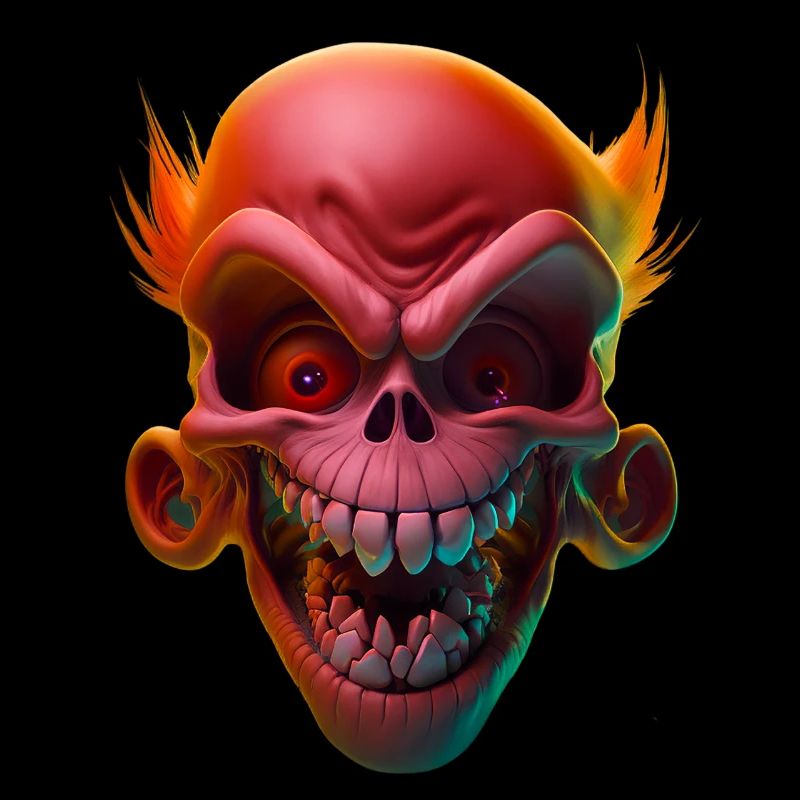 Red laughing Skull
