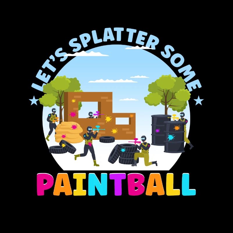 Lass Uns Paintball Spritzen Mannschaftssportarten