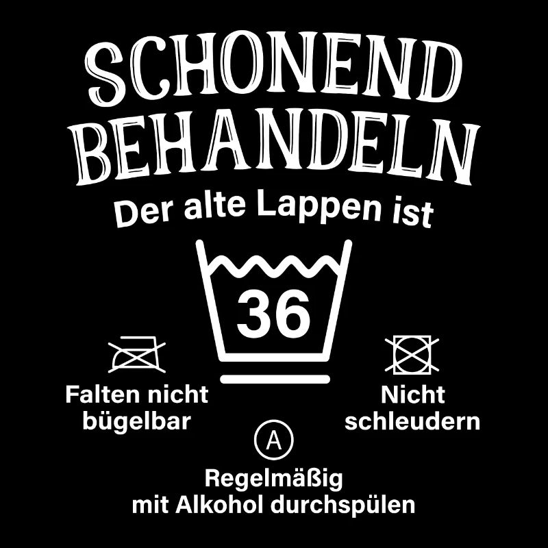 36. Geburtstag Schonend Behandeln Alte Lappen 36