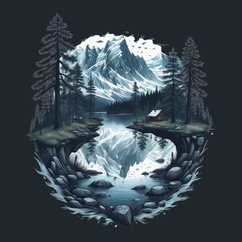 Berglandschaft mit See