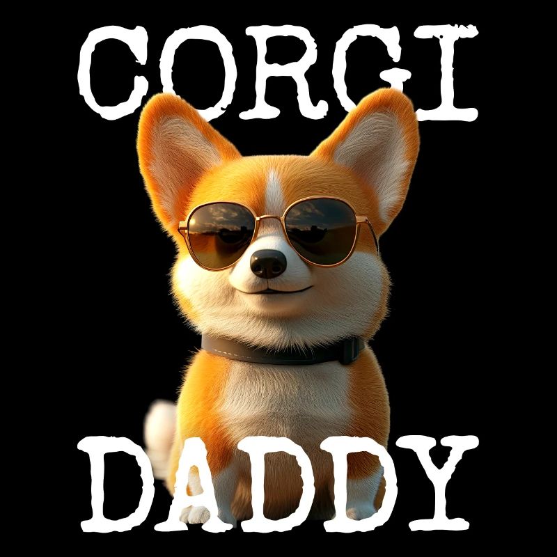 Corgi Daddy Hunde Papa Corgis Vatertag Welsh Corgi