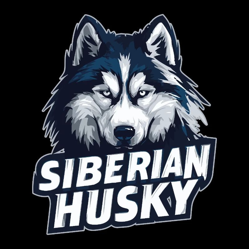 Siberian Husky Kopf Illustration