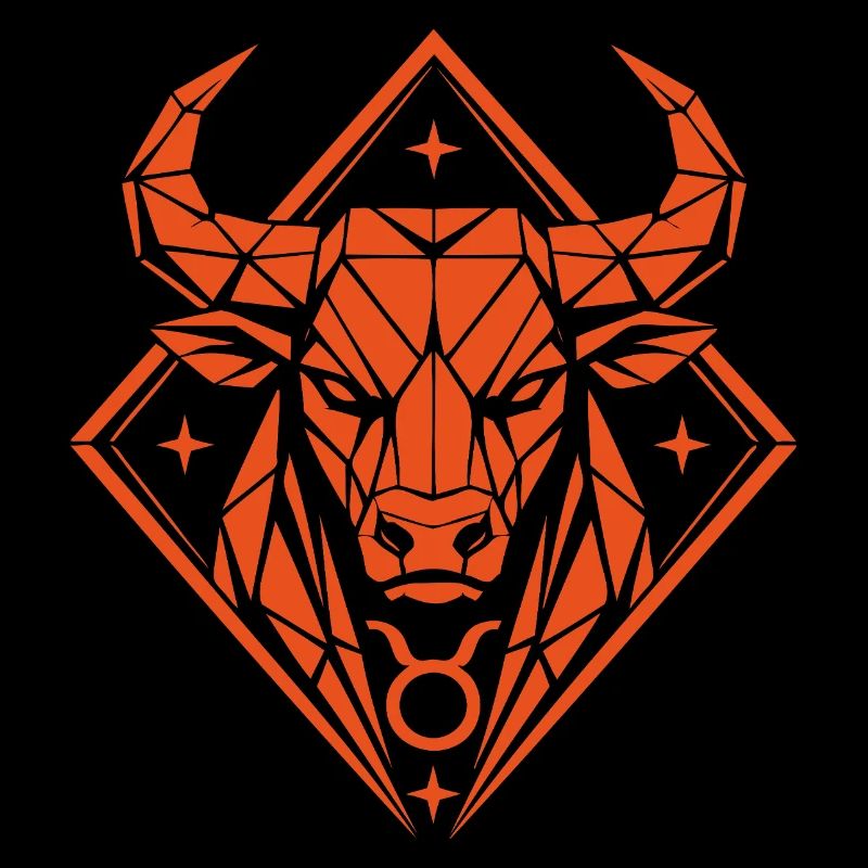 Geometric Bull – Stärke pur - Sternzeichen Stier