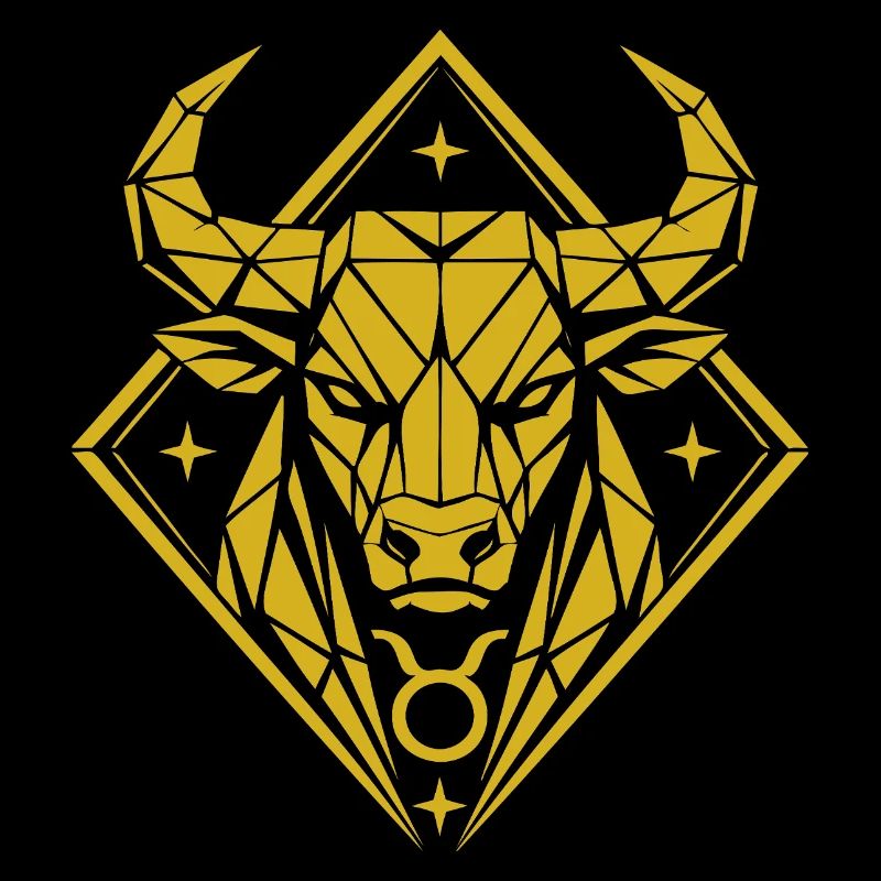 Geometric Bull – Stärke pur - Sternzeichen Stier