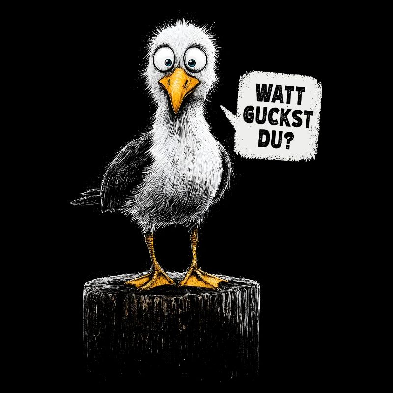 Watt guckst du? Freche Möwe – Nordsee Humor
