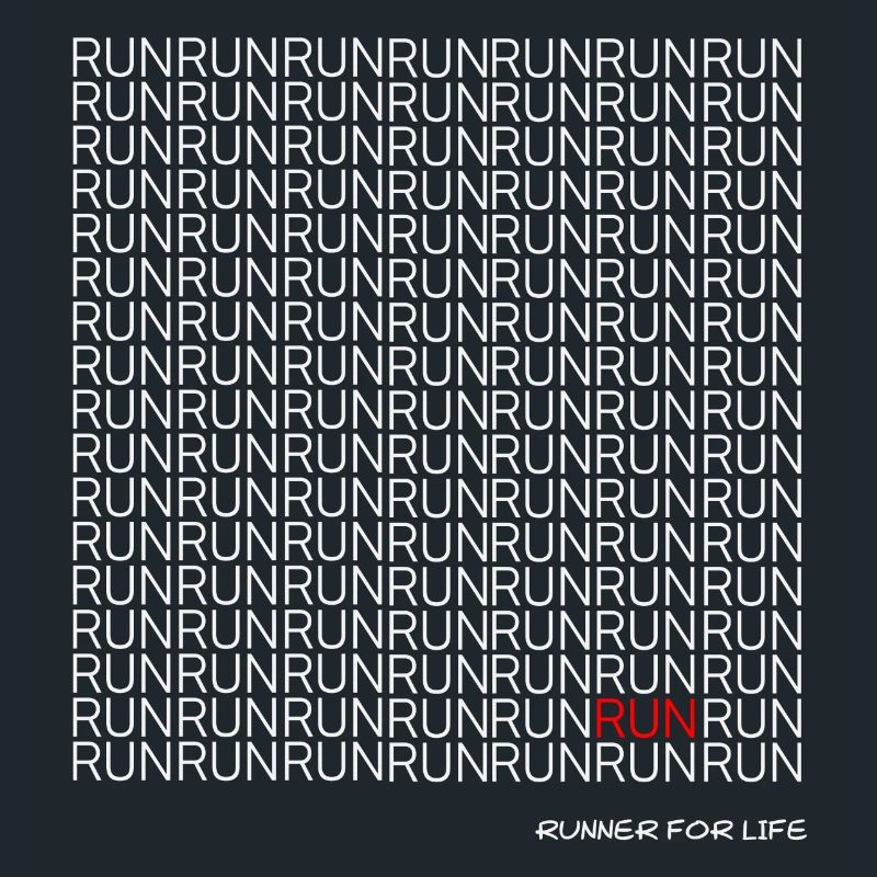 Run Run Run pattern with red accent