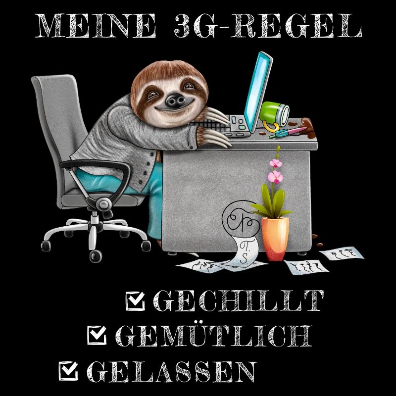 Faultier 3G Regel Bürohumor Geschenk Kollege