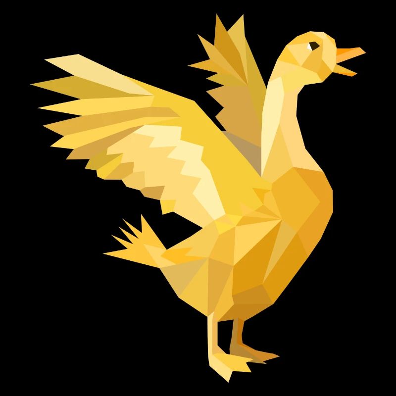 Eine goldene Gans als reiches Symbol