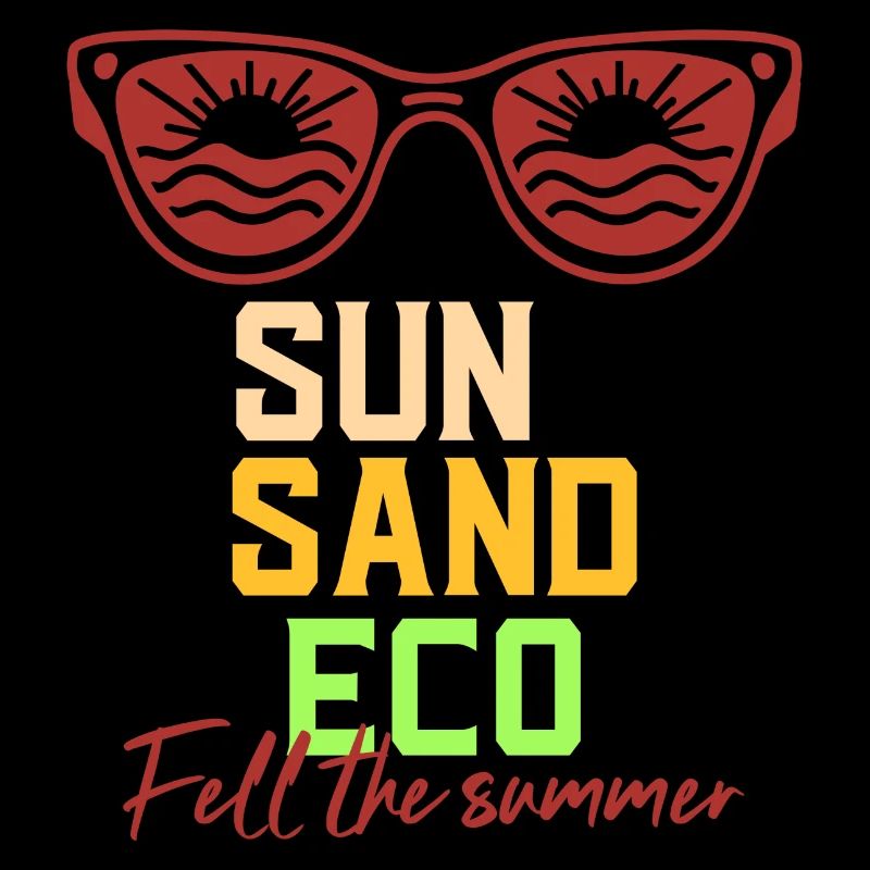 Soleil, sable, éco, été, plage et mer durable