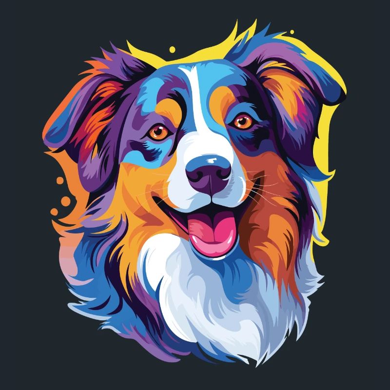 Australian Shepherd pop art