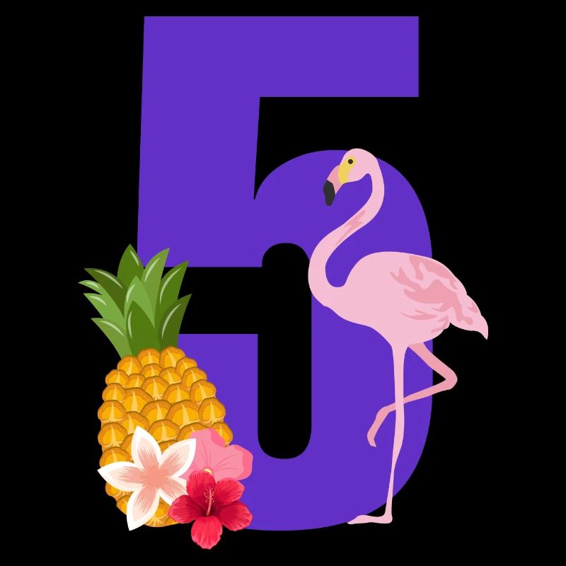 5e anniversaire flamingo