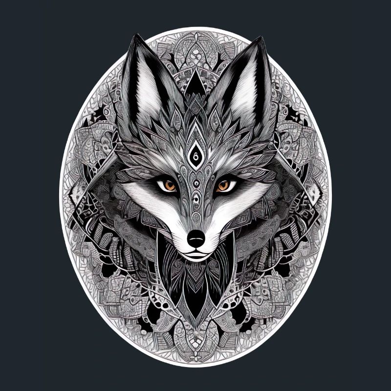 Fox Mandala Drawing Complex Nature Wilderness