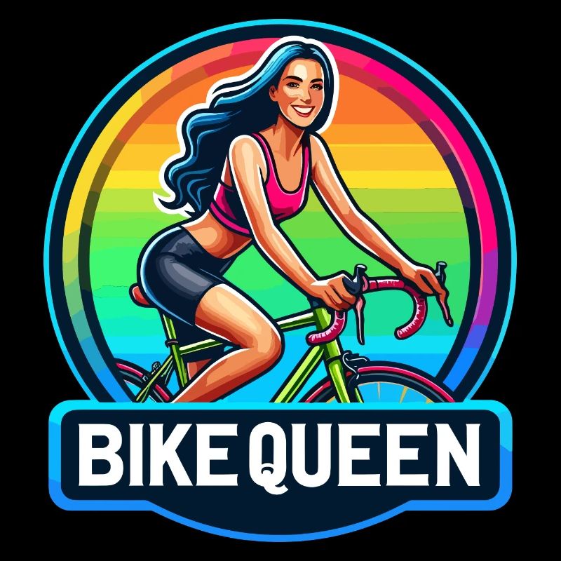 Bike Queen Regenbogen Abzeichen