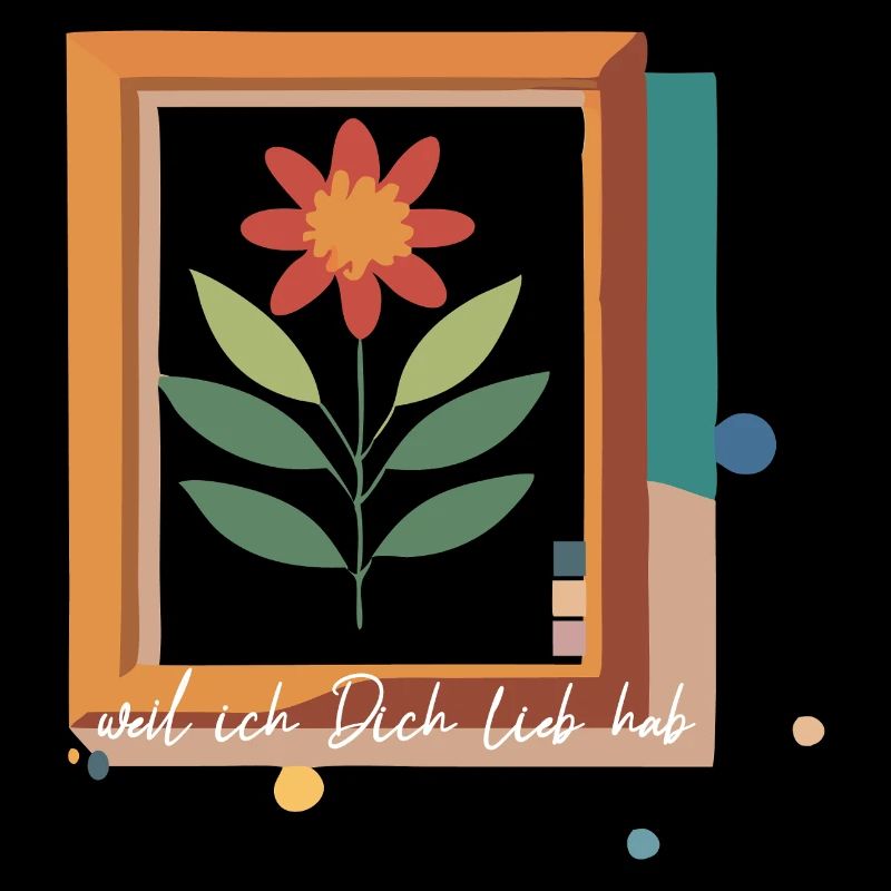 Blume im Bilderrahmen Liebe