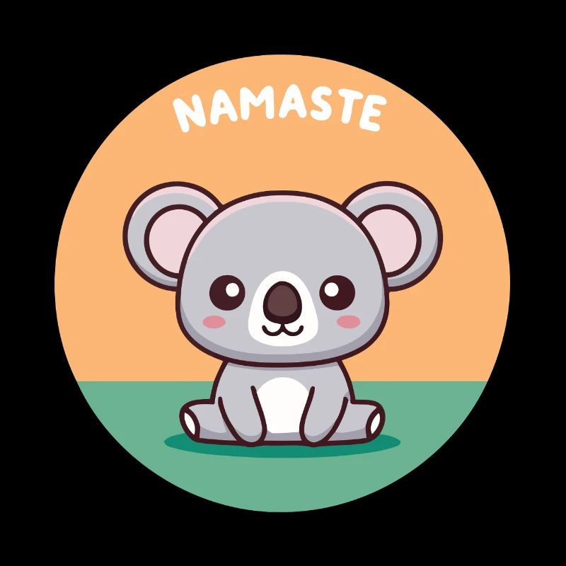 Koala Namaste Pastel Round