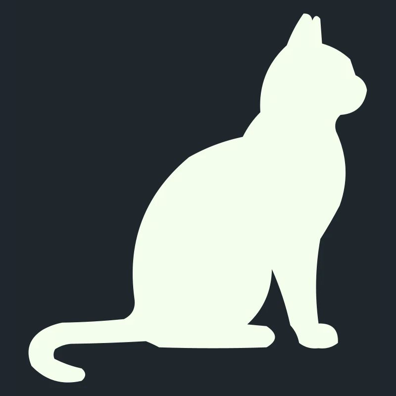 Moonlit Night Cat Silhouette