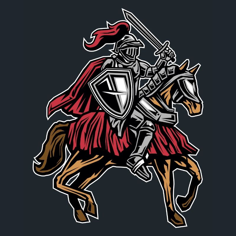 Ritter auf Pferd
