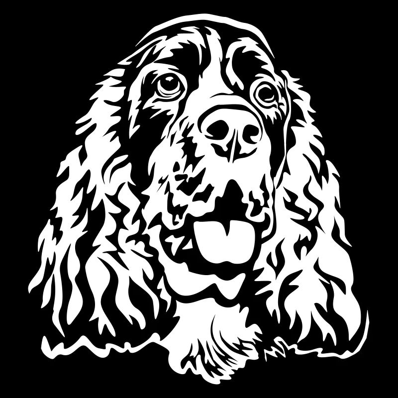 Englischer Springer Spaniel Kopf "Black Edition"
