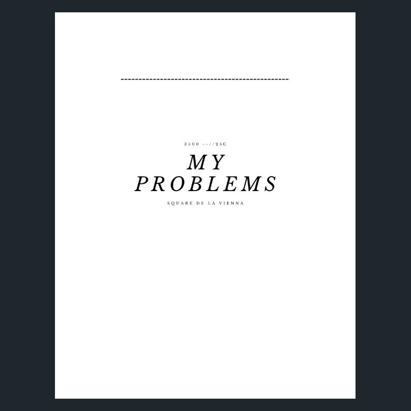 My Problems Lettering