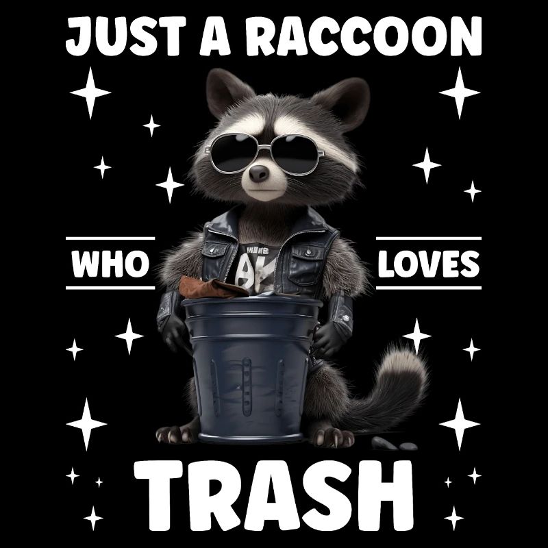 Mignon raton laveur Juste un raton laveur qui aime les déchets
