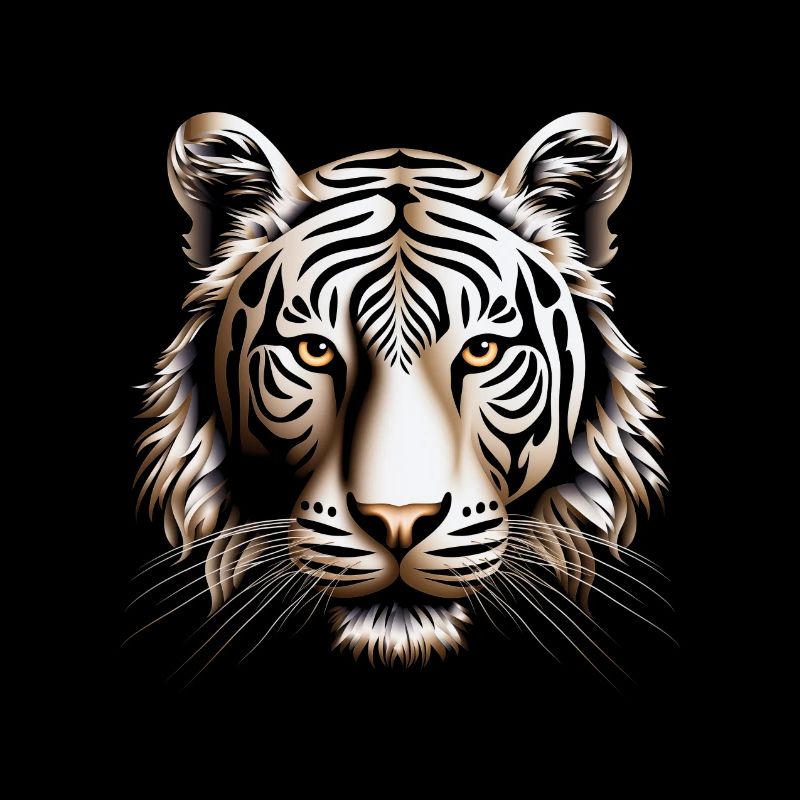 Dynamischer Op-Art-Tiger-Leinwanddruck